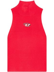 Diesel M-Onervax logo-plaque mock-neck top - Rouge