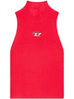 Diesel M-Onervax logo-plaque mock-neck top - Rouge - thumbnail