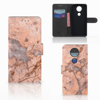 Motorola Moto E5 Plus Bookcase Marmer Oranje - thumbnail