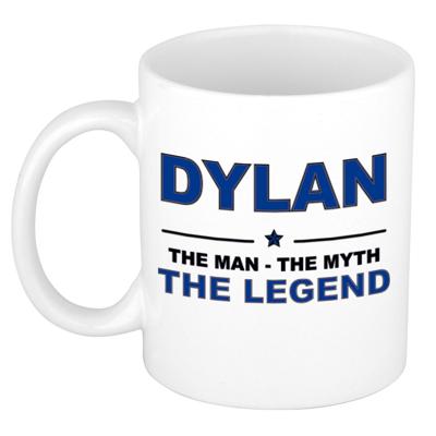 Dylan cadeau mok - man myth legend - naam koffiemok - 300 ml - collega - vaderdag Dylan cadeau mok - man myth legend - naam koffiemok - 300 ml - collega - vaderdag