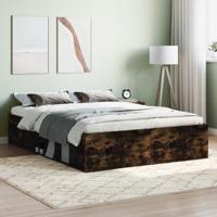 Bedframe gerookt eikenkleurig 135x190 cm Double
