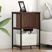 Nachtkastje 2 pcs bruin eikenkleur 38 x 31 x 61 cm Bewerkt hout