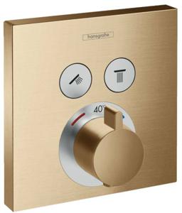 Hansgrohe ShowerSelect Thermostaat Afbouwdeel voor 2 Functies Brushed Bronze