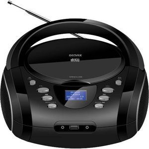 Denver TDB-10 draagbare stereo-installatie Analoog 1,8 W DAB+, FM Zwart MP3 afspelen