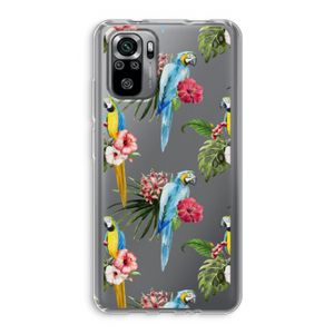 Kleurrijke papegaaien: Xiaomi Redmi Note 10S Transparant Hoesje