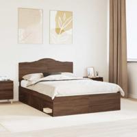 Bedframe Bruin Eiken 140 x 200 cm Massief grenenhout