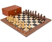 Supreme Palissander Schaakset met Burl Houten Kist