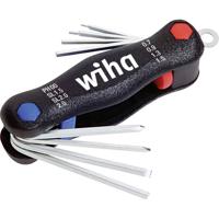 Wiha Plat, Kruiskop Phillips, Inbus Haakse schroevendraaierset 0.7 mm, 0.9 mm, 1.3 mm, 1.5 mm, 2 mm PH 00 8-delig