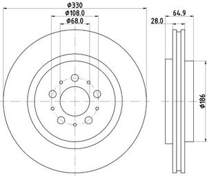 Remschijf Gecoat 54783PRO 8DD355115601