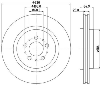 Remschijf Gecoat 54783PRO 8DD355115601