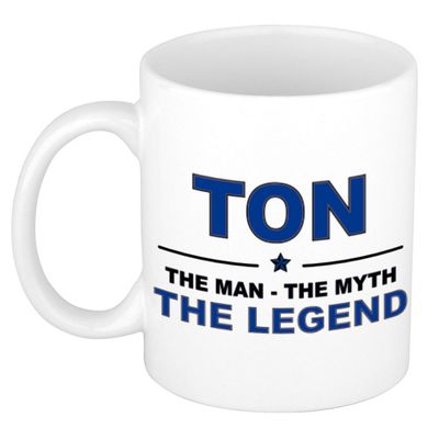 Ton The man, The myth the legend cadeau koffie mok / thee beker 300 ml