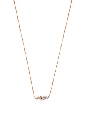Suzanne Kalan collier Fireworks en or rose 18ct serti de saphirs et diamants