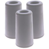 Benson Deurbuffers / deurstoppers rubbers - 3x - grijs - 75 x 40 mm - met schroefbevestiging