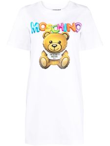 Moschino robe à imprimé ourson - Blanc