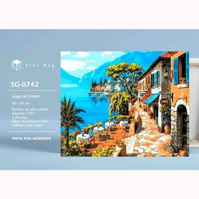 Set voor verven op nummer Alex Bog Lago di Como 40 x 50 cm Cijfers