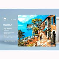 Set voor verven op nummer Alex Bog Lago di Como 40 x 50 cm Cijfers