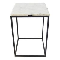 LOFT42 Marble Bijzettafel Vierkant Wit - Metaal - Marmer - 32x32x46 LOFT42 Marble Bijzettafel Vierkant Wit - Metaal - Marmer - 32x32x46