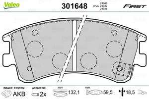 Valeo Remblokset 301648