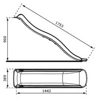 AXI Sky175 Glijbaan met wateraansluiting in Groen - 175 cm Aanbouwglijbaan van Kunststof voor Platformhoogte 90 cm - thumbnail