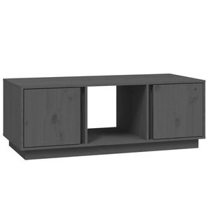 The Living Store Salontafel - Massief Grenenhout - 110 x 50 x 40 cm - Grijs