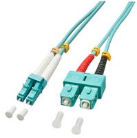 Lindy 5.0m OM3 LC - SC Duplex Glasvezel kabel 5 m Turkoois