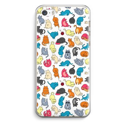 Kleurrijke katten: iPhone 5 / 5S / SE Transparant Hoesje