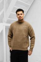 Croyez Étiquette Knit Sweater Heren Beige - Maat L - Kleur: Beige | Soccerfanshop