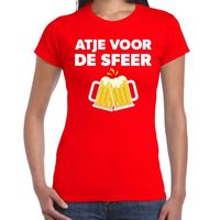 Atje voor de sfeer feest t-shirt rood voor dames