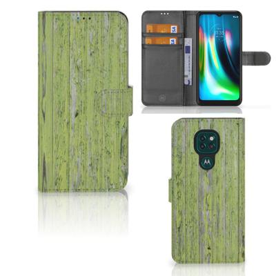 Motorola Moto G9 Play | E7 Plus | Book Style Case | Green Wood