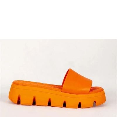 platform slipper oranje