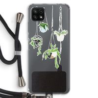 Hang In There: Samsung Galaxy A22 5G Transparant Hoesje met koord