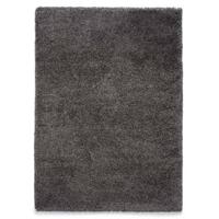 Tapeso Hoogpolig vloerkleed shaggy Grand effen - donkergrijs - 200x300