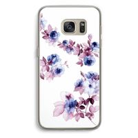 Waterverf bloemen: Samsung Galaxy S7 Transparant Hoesje