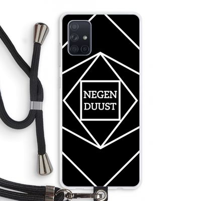 Negenduust geometrisch: Samsung Galaxy A71 Transparant Hoesje met koord