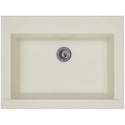 STRADOUR Ingebouwde gootsteen 1 kom zonder afdruiprek Hexo - Hars - 66 x 50 cm - Wit