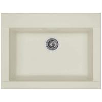 STRADOUR Ingebouwde gootsteen 1 kom zonder afdruiprek Hexo - Hars - 66 x 50 cm - Wit