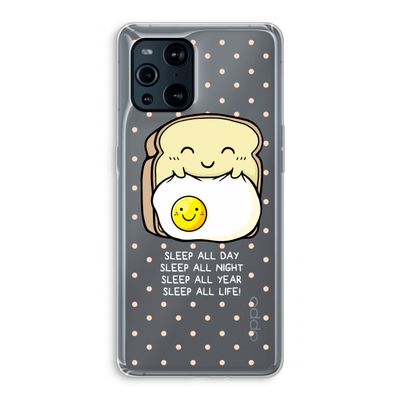 Sleep All Day: Oppo Find X3 Transparant Hoesje
