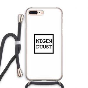 Negenduust vierkant: iPhone 8 Plus Transparant Hoesje met koord