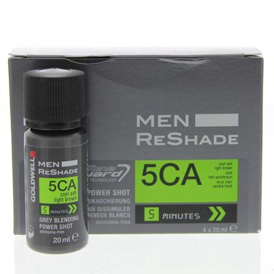 Goldwell Men Reshade Grey Blending Power Shot 4x20ml Haarverf 5CA 5CA Cool Licht Asbruin 80ml
