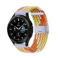 Braided nylon bandje - Geel / oranje - Samsung Galaxy Watch 4 Classic - 42mm / 46mm - thumbnail