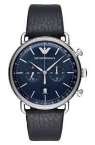 Emporio Armani klassiek lederen chronograaf HerenhorlogeAR1828