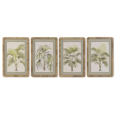 Schilderij Home ESPRIT Groen Natuurlijk Palmen Tropisch 40 X 2,5 X 60 CM (4 Stuks)