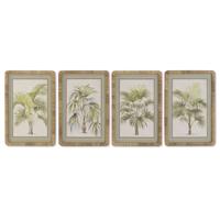 Schilderij Home ESPRIT Groen Natuurlijk Palmen Tropisch 40 X 2,5 X 60 CM (4 Stuks)
