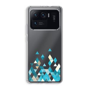 Gekleurde driehoekjes blauw: Xiaomi Mi 11 Ultra Transparant Hoesje