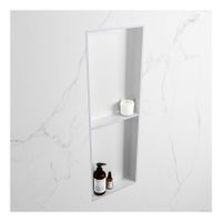 Wandnis Solid Surface Easy | In- en opbouw | 30x150x8 cm | 2 vakken | Cale/Talc