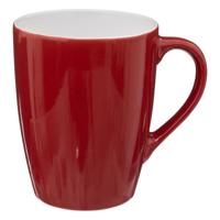 5Five Koffiemokken Colorama - 1x stuks - Keramiek - rood - 380 ml - 9 x 11 cm