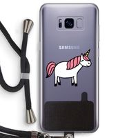 Eenhoorn: Samsung Galaxy S8 Transparant Hoesje met koord