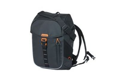 Basil miles tarpaulin fietsrugzak nordlicht - waterdichte zwarte rugzak voor fietsers - 17l - unisex - sportief - zwart