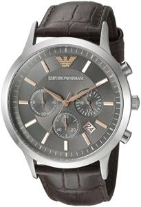 Emporio Armani Heren Emporio lederen chronograaf horloge AR2513