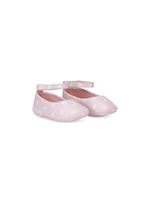 Dolce & Gabbana Kids ballerines en cuir à logo imprimé - Rose - thumbnail